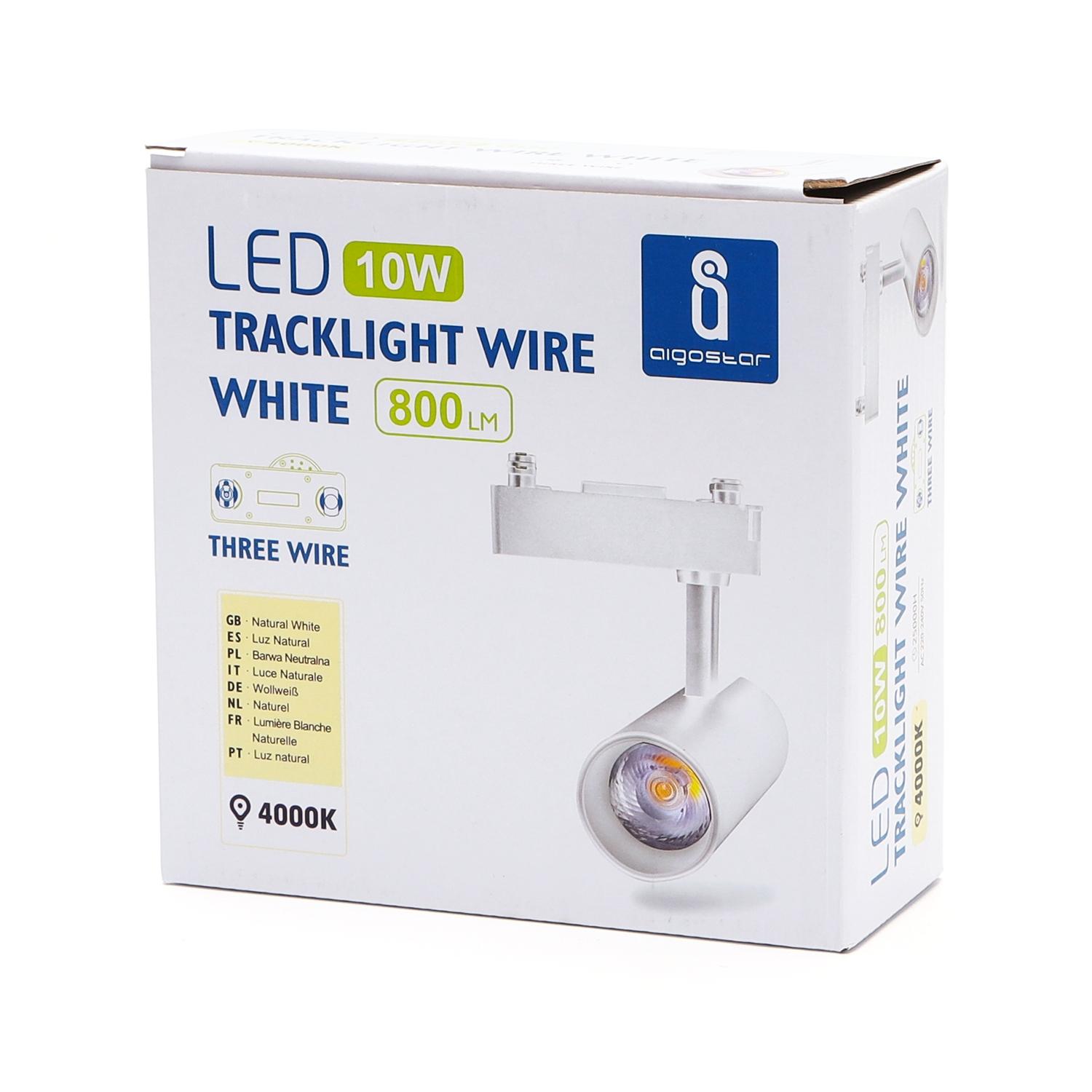 3 wires track light 10W Natural White