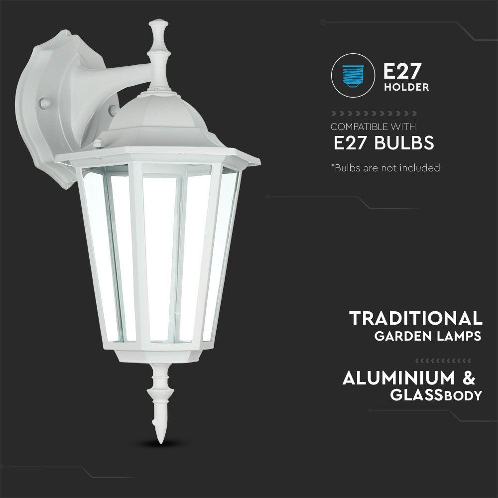 VT-750 E27 WALL LAMP -MATT WHITE DOWN