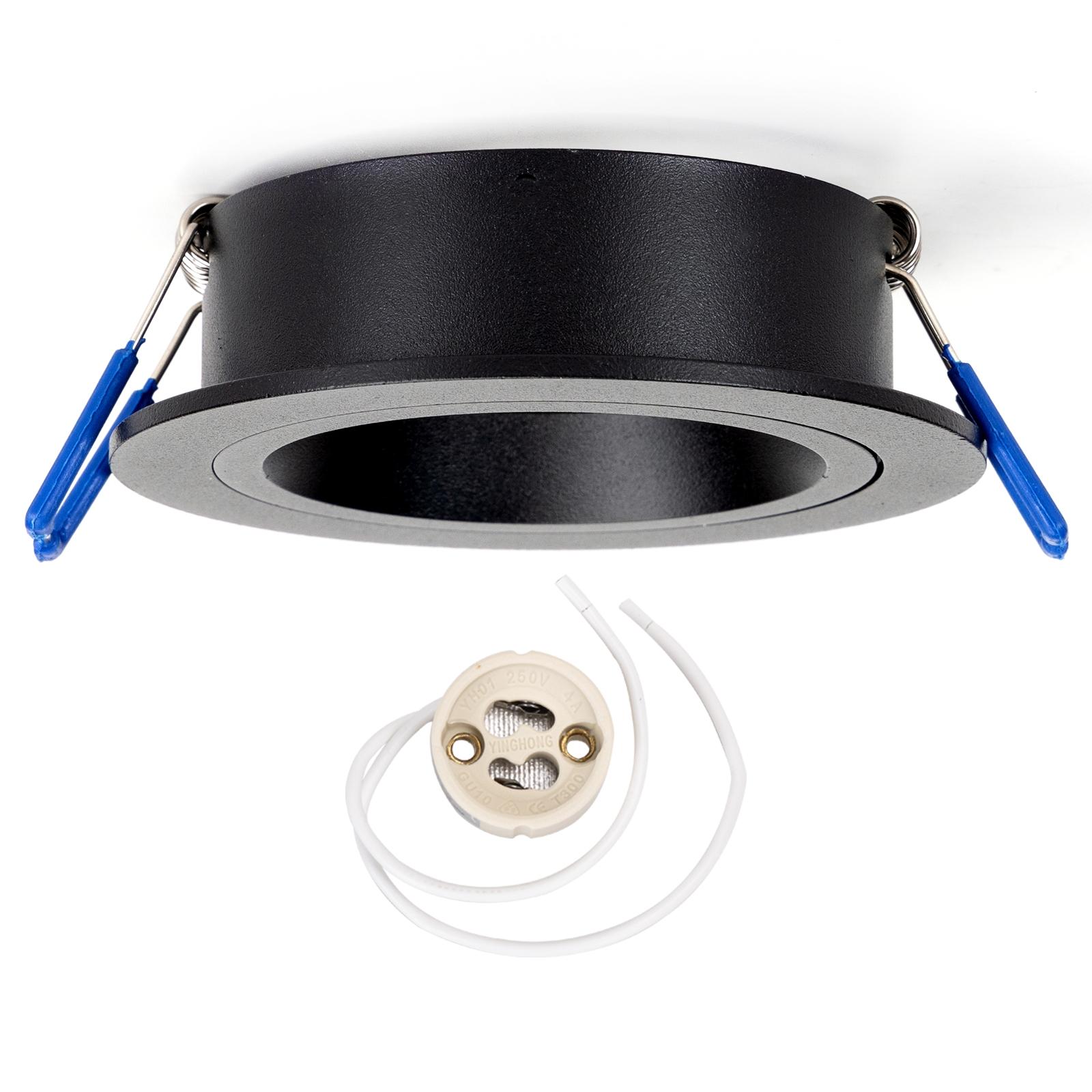 LED SPOTLIGHT FITTING CS76R2 Matte Black WITH LAMP HOLDER CERAMIC GU10/COLOR BOX/1PCS