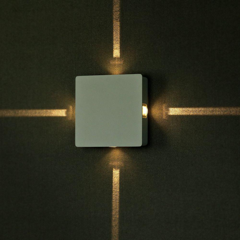 VT-704 4W LED WALL LIGHT 3000K IP65 WHITE BODY SQUARE