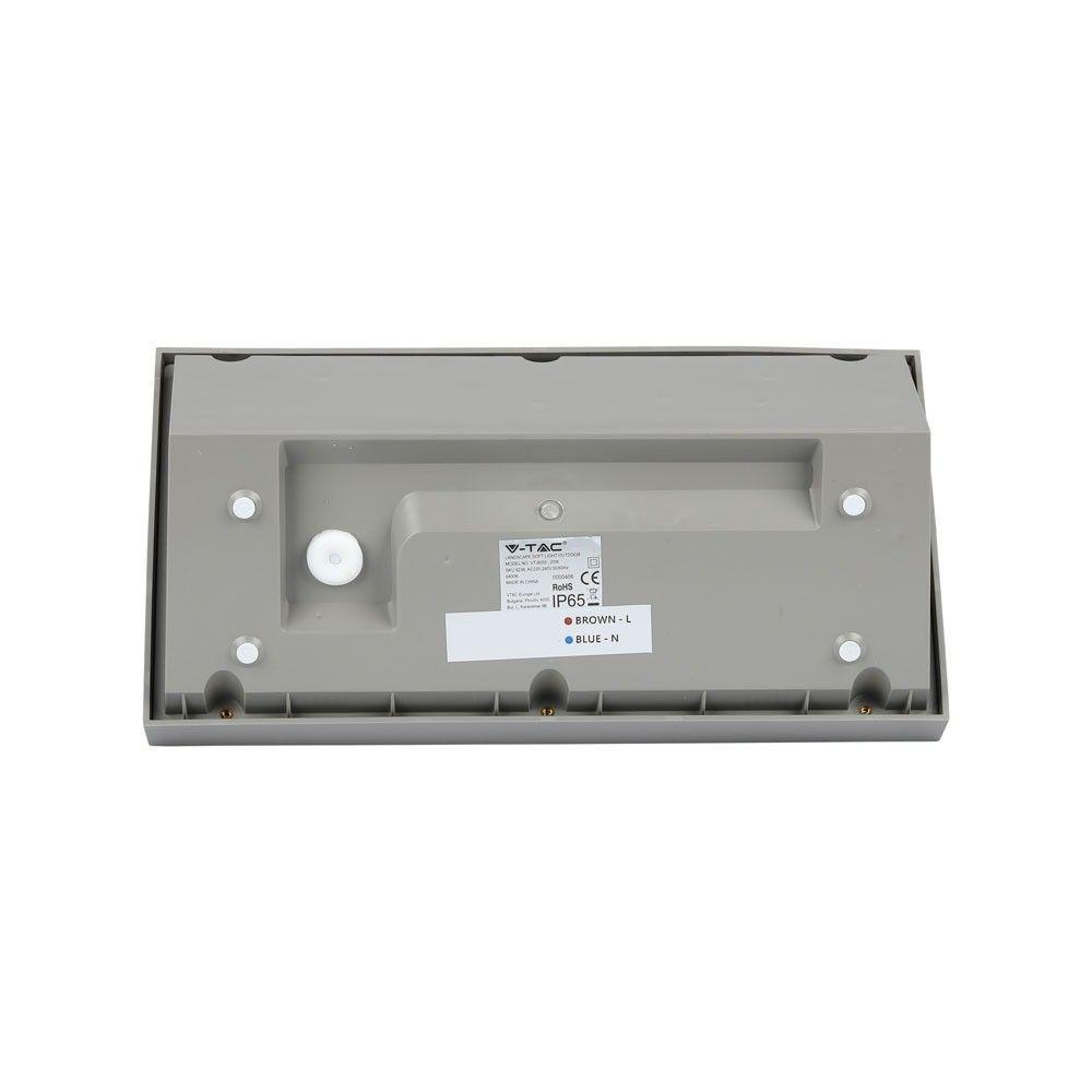 20W Lampa ścienna LED, Barwa:6400K, Obudowa: Szara, VTAC, SKU 8238