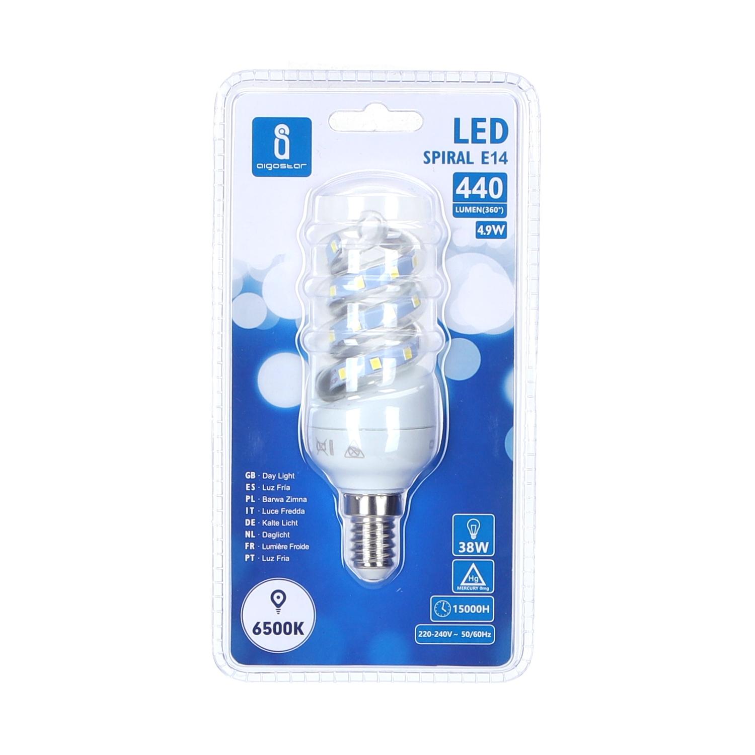 LED E14 4.9W Spiral tube