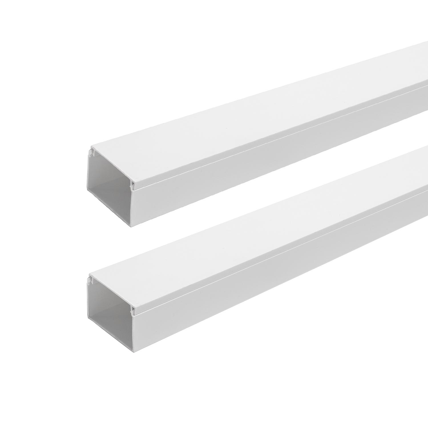 PVC white square trunking without adhesive backing L2000*W60*H40mm