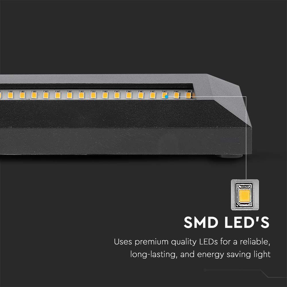 VT-1162 3W LED STEP LIGHT 4000K BLACK BODY RECTANGLE