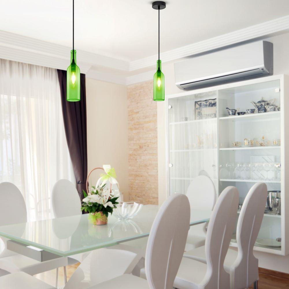 VT-7558 BOTTLE PENDANT LIGHT-E14 HOLDER-GREEN