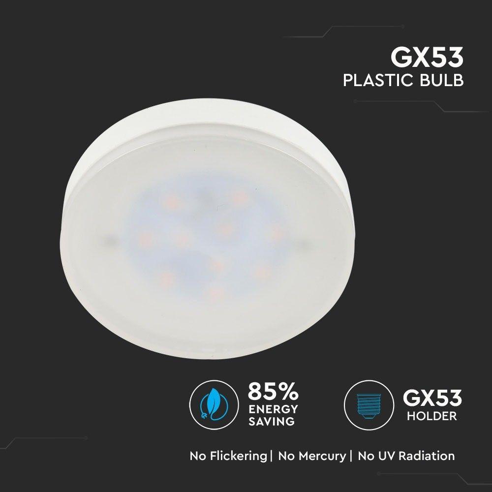 VT-207 7W GX53 PLASTIC BULB SAMSUNG CHIP 6400K