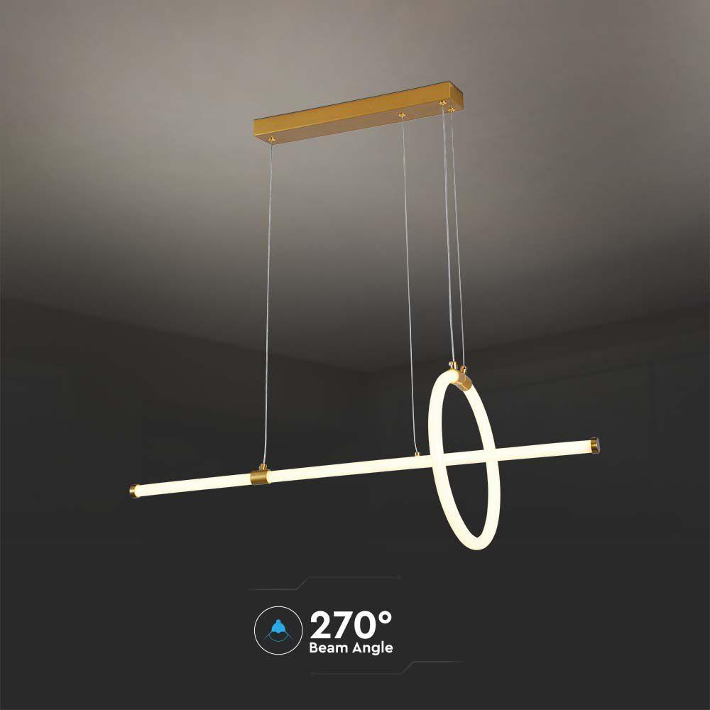 VT-7818 LED HANGING DECORATIVE LAMP L860xW300 3000K PAINT GOLD BODY