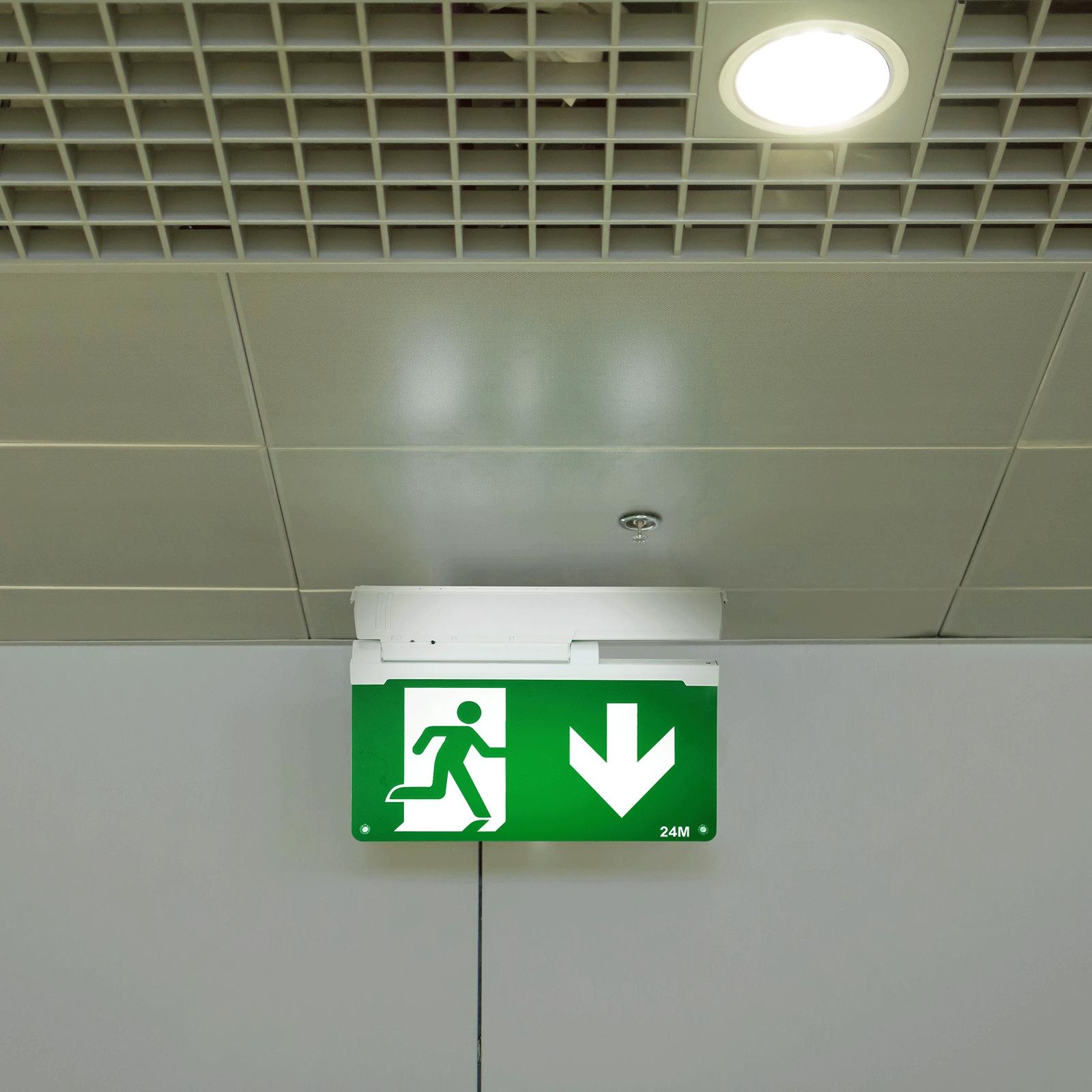 WALL SURFACE EMERGENCY EXIT LIGHT 2W 6500K