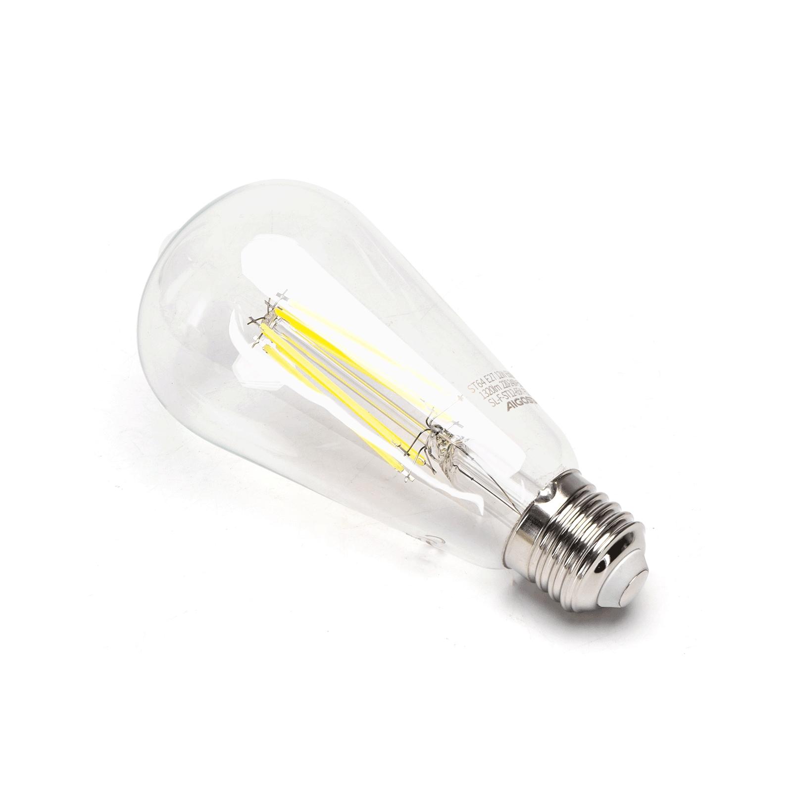 Żarówka LED Filament (Przezroczysta) ST64 E27 12W