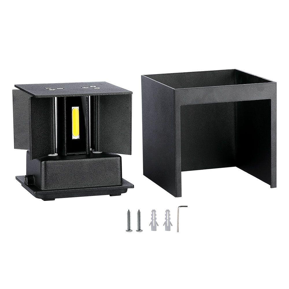 VT-759-12 11W WALL LAMP BRIDGELUX CHIP 4000K BLACK SQUARE