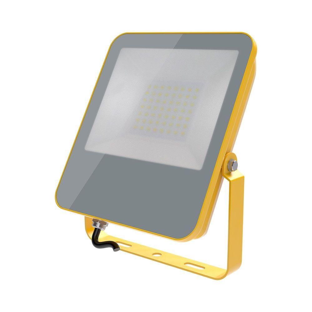 VT-58 50W LED WORK FLOODLIGHT SAMSUNG CHIP 6400K YELLOW BODY GREY GLASS