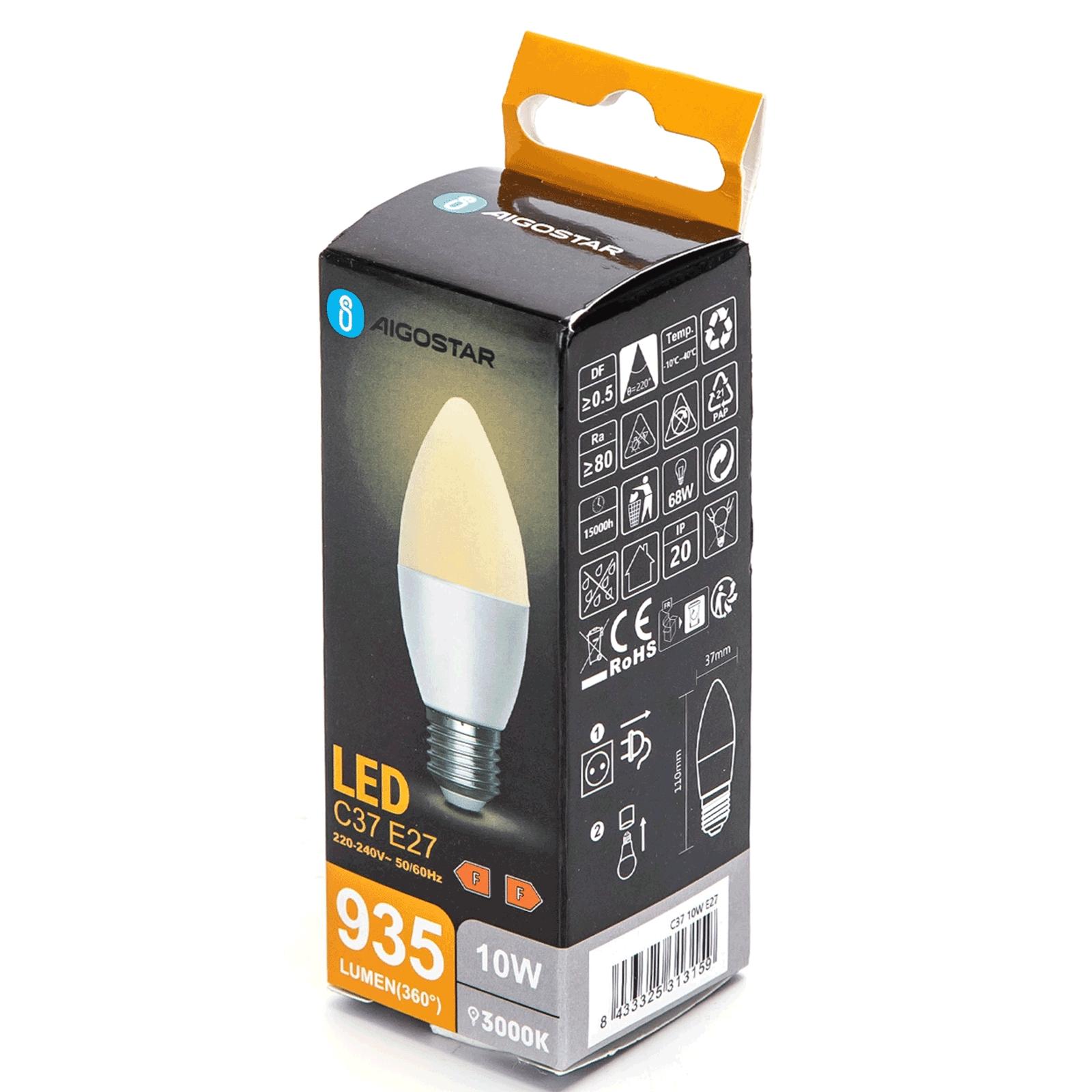 LED E27 C37 10W