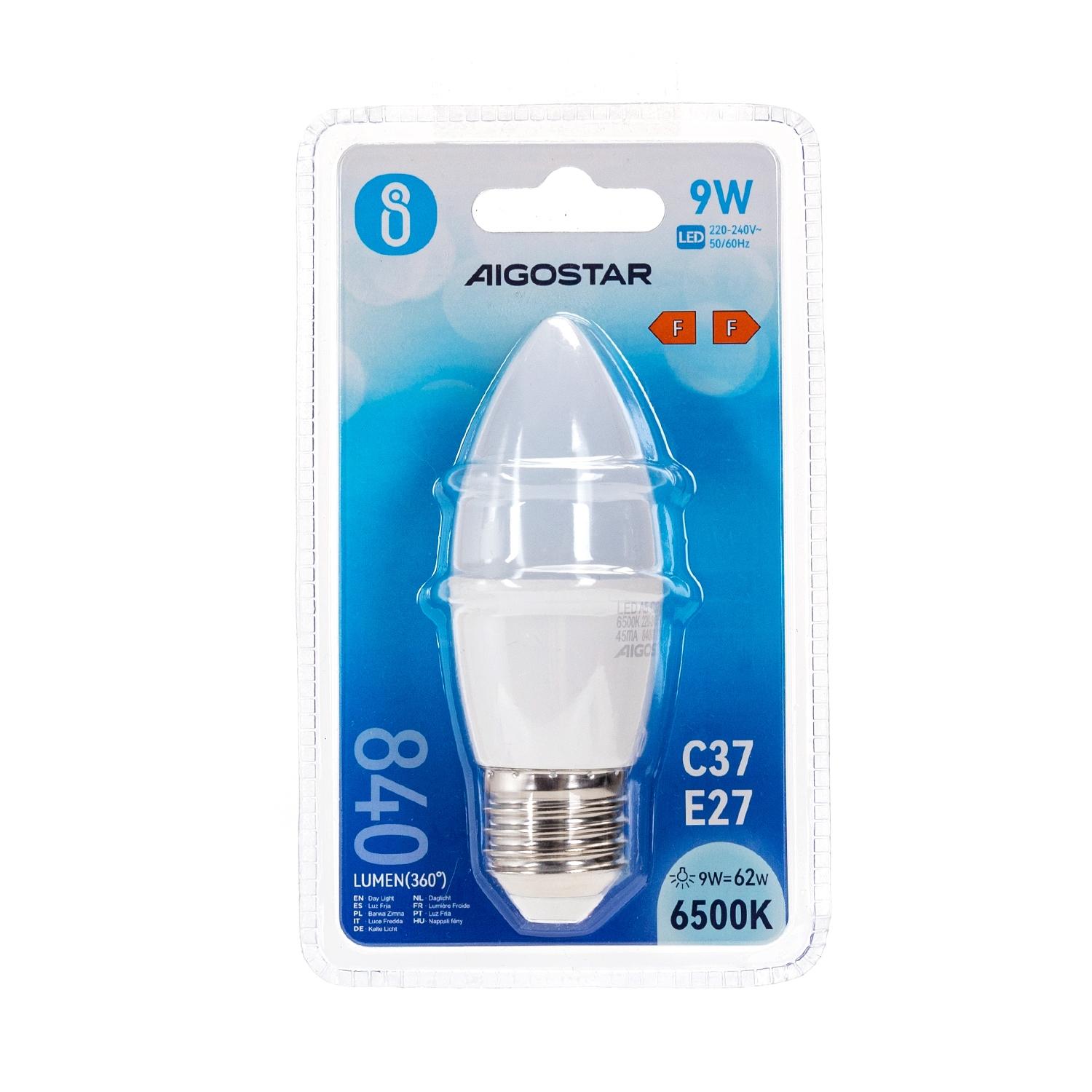 LED E27 9W C37