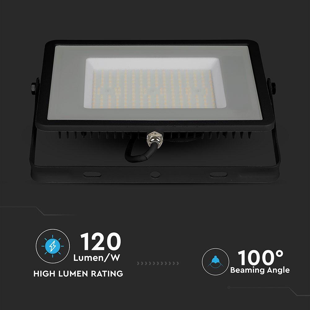 VT-106 100W SMD FLOODLIGHT SAMSUNG CHIP 4000K BLACK BODY (120LM/W)