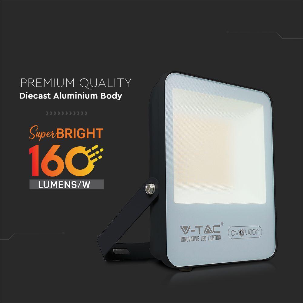 VT-49161 100W LED FLOODLIGHT 6400K BLACK BODY (160LM/W)