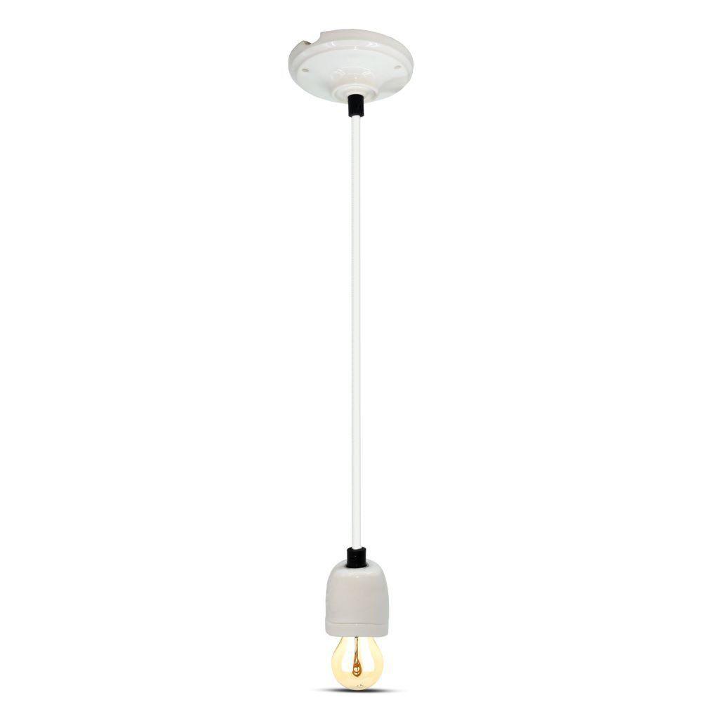 Lampa wisząca, Oprawka: Porcelanowa , Trzonek:E27, Biały, VTAC, SKU 3803