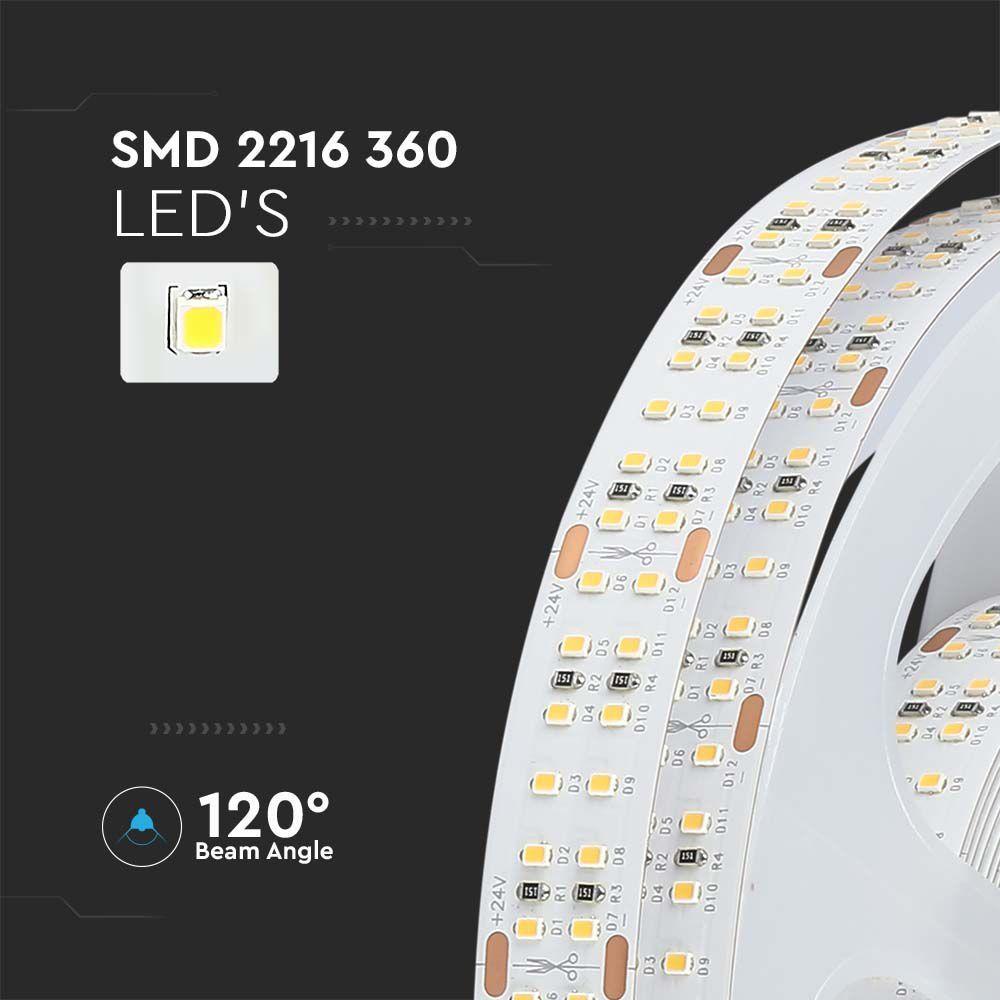 30W Taśma LED, Barwa:4000K, IP20, Rolka:5m, VTAC, SKU 212581