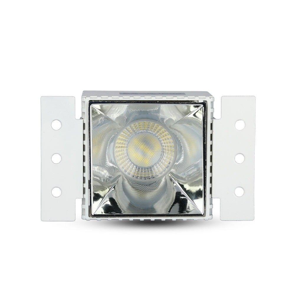 VT-890 GU10 FITTING SQUARE WITH WHITE FRAME+CHROME REFLECTOR