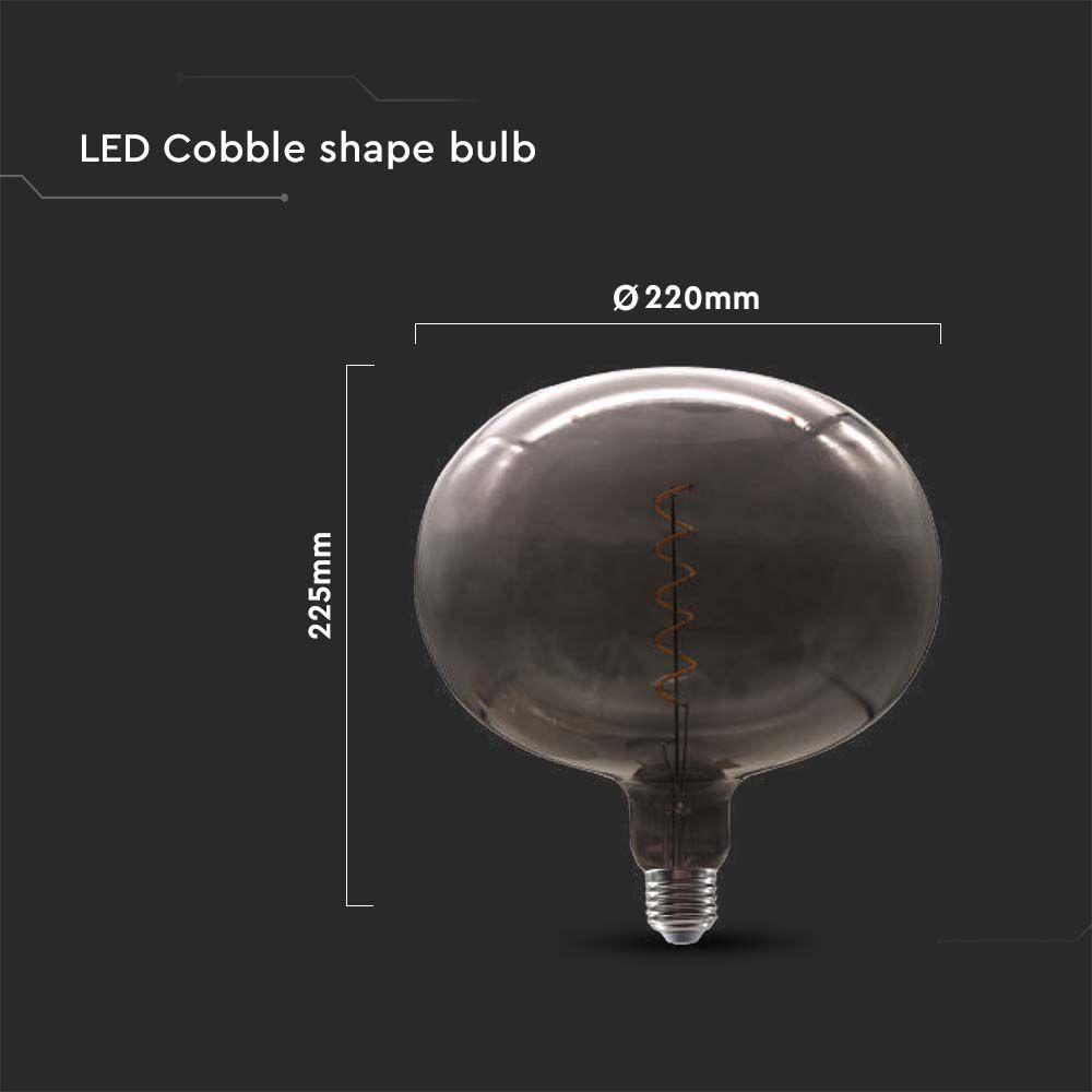 VT-2265 4W FILAMENT COBBLE SHAPE BIG BULB BLACK 300Â° 220-240V