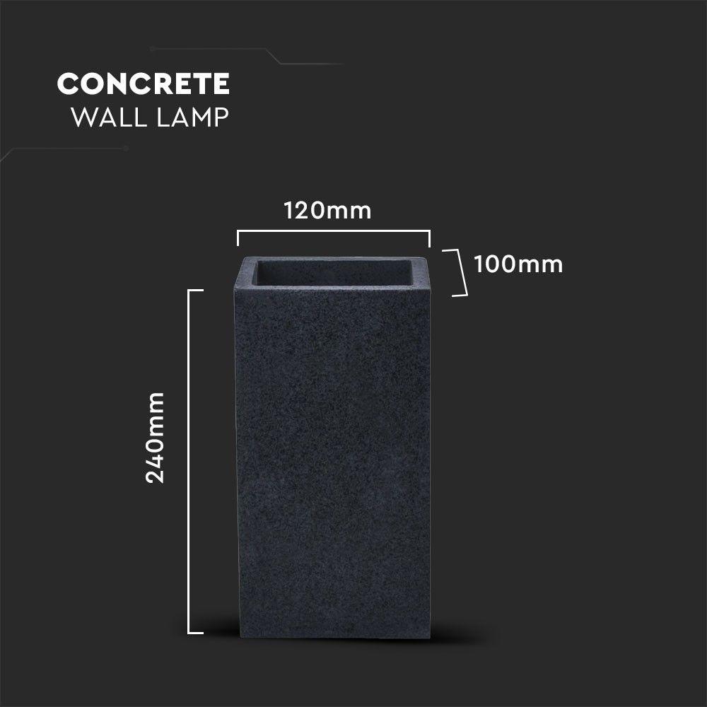 VT-893 LED CONCRETE WALL LAMP-DARK GREY G9 IP20