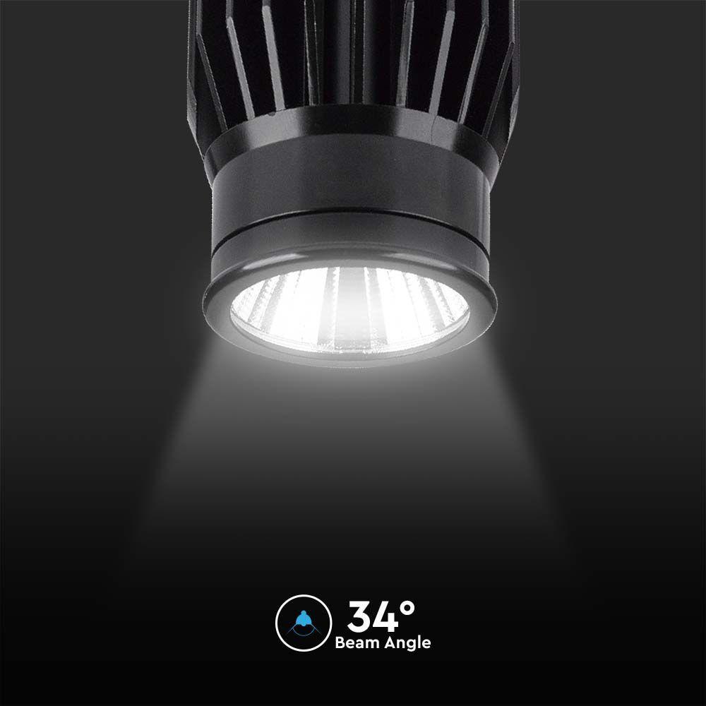 18W Żarówka Modułowa LED, Barwa: 3000K, Obudowa: Czarna , VTAC, SKU 10301