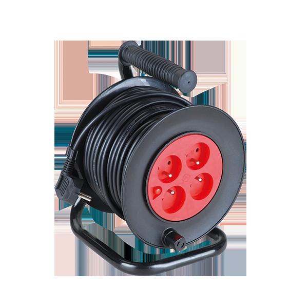 Cable Reels H05VV-F 3G1.0m㎡ 40m Black 4-way