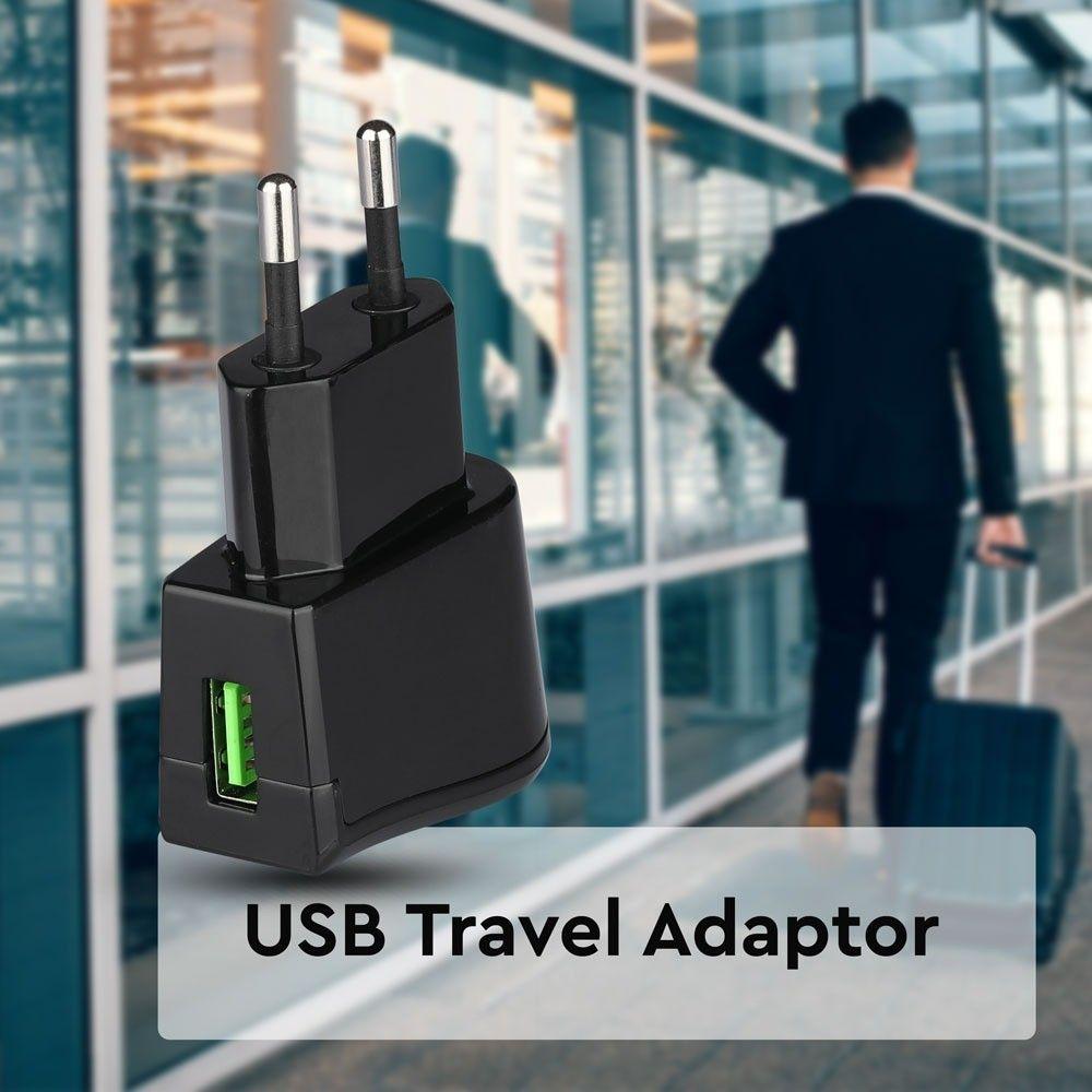 VT-1024 USB TRAVEL ADAPTOR WITH DOUBLE BLISTER PACKAGE-BLACK