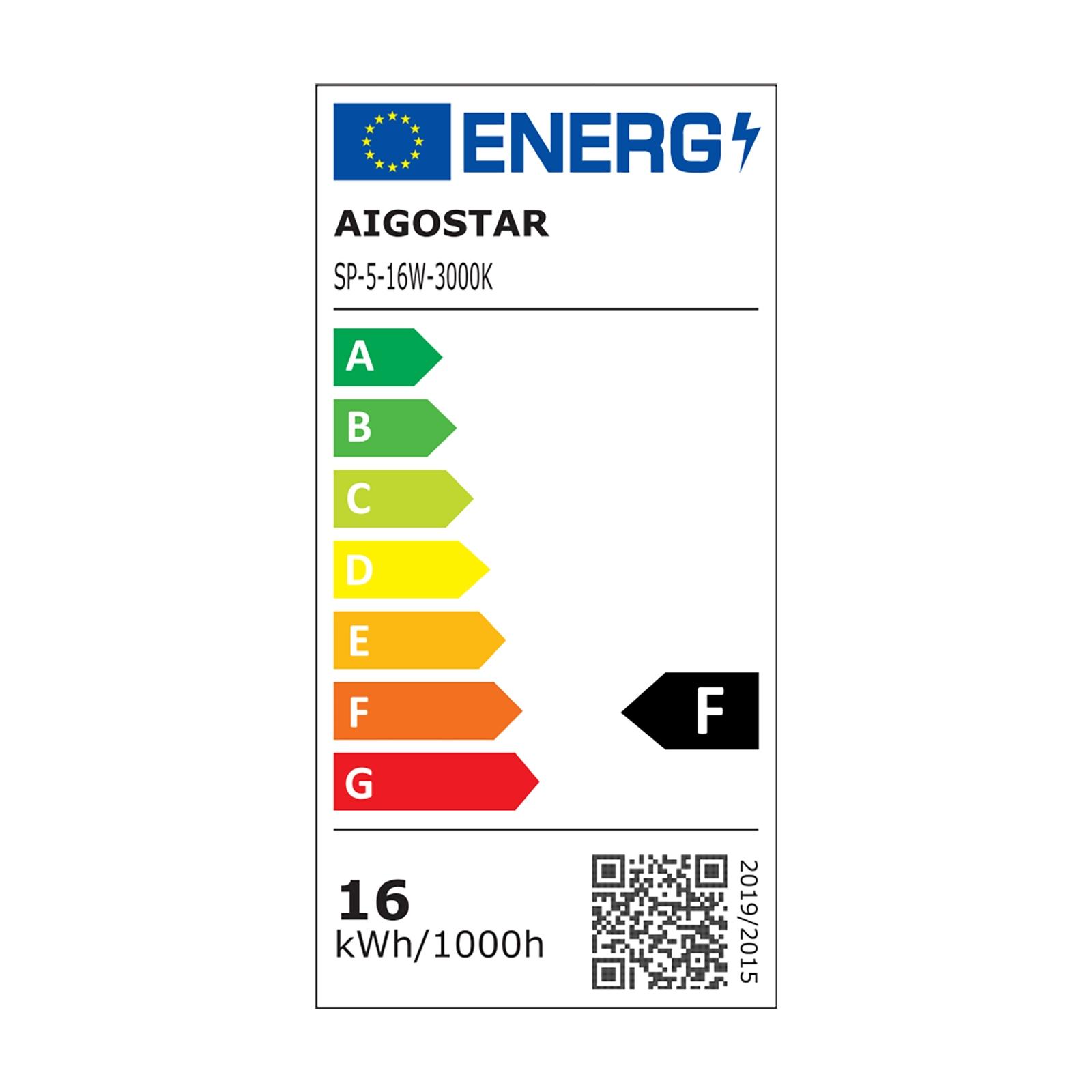 Ultracienki kwadratowy downlight podtynkowy LED 16W Żółte światło