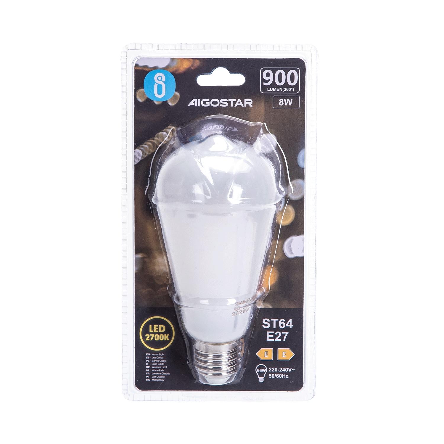 LED Filament Bulb (Milky White) ST64 E27 8W