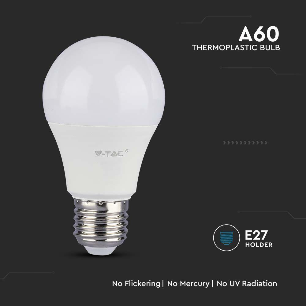 VT-2112 10.5W A60 LED PLASTIC BULB 3000K E27