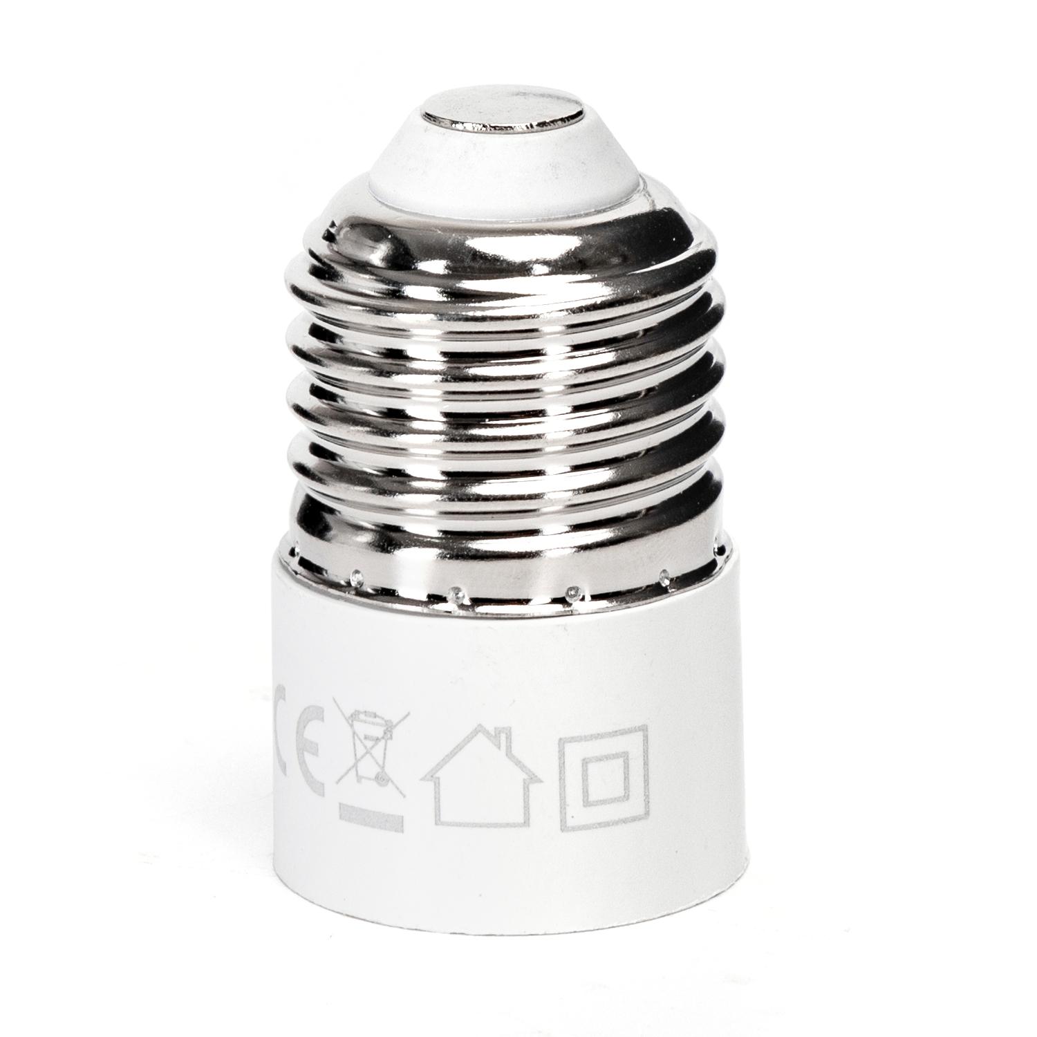 Adaptor E27 to E14 White