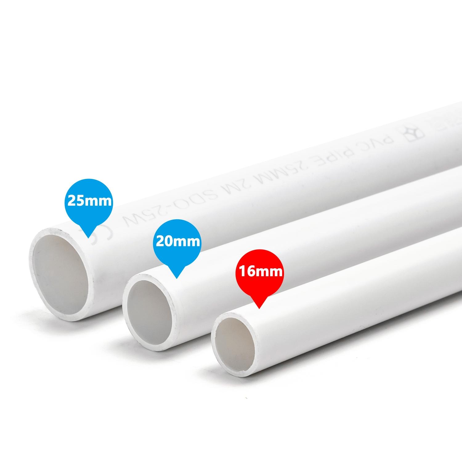 PVC round white conduit 16mm