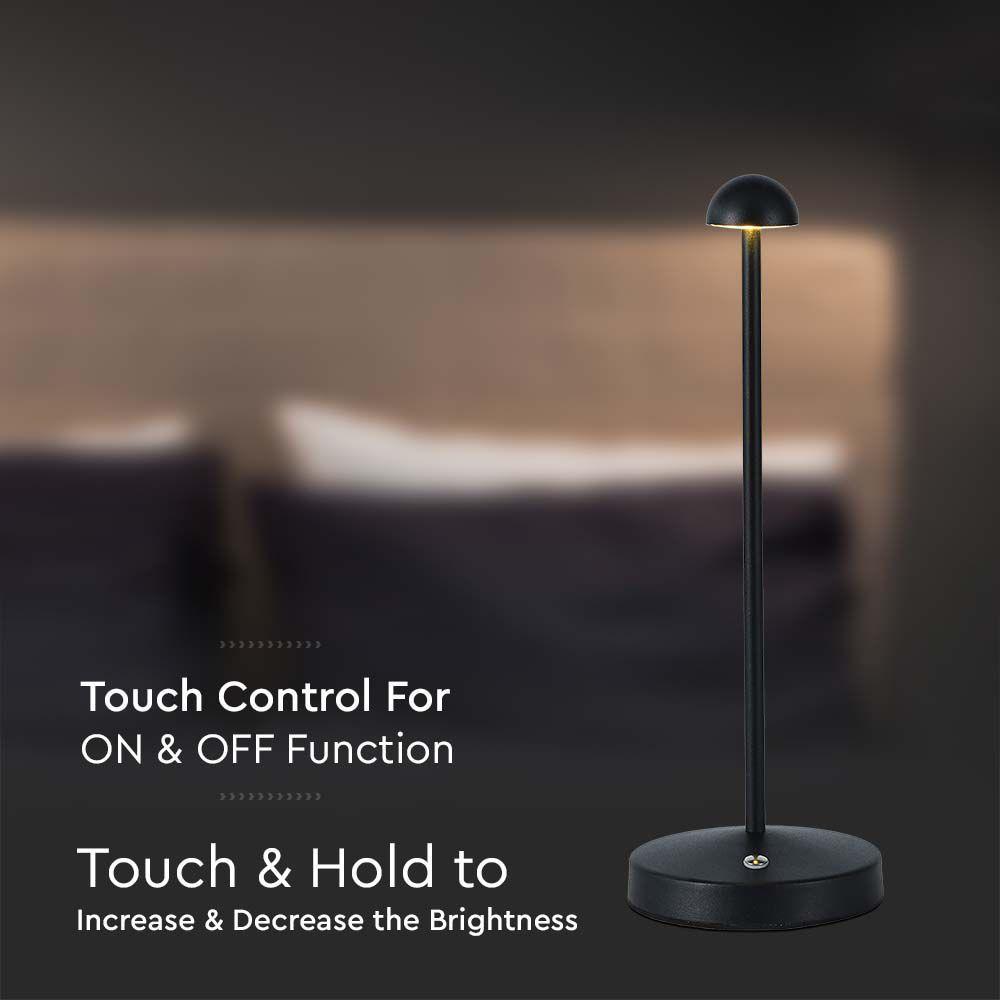 VT-1073 3W LED TABLE LAMP 3IN1 BLACK