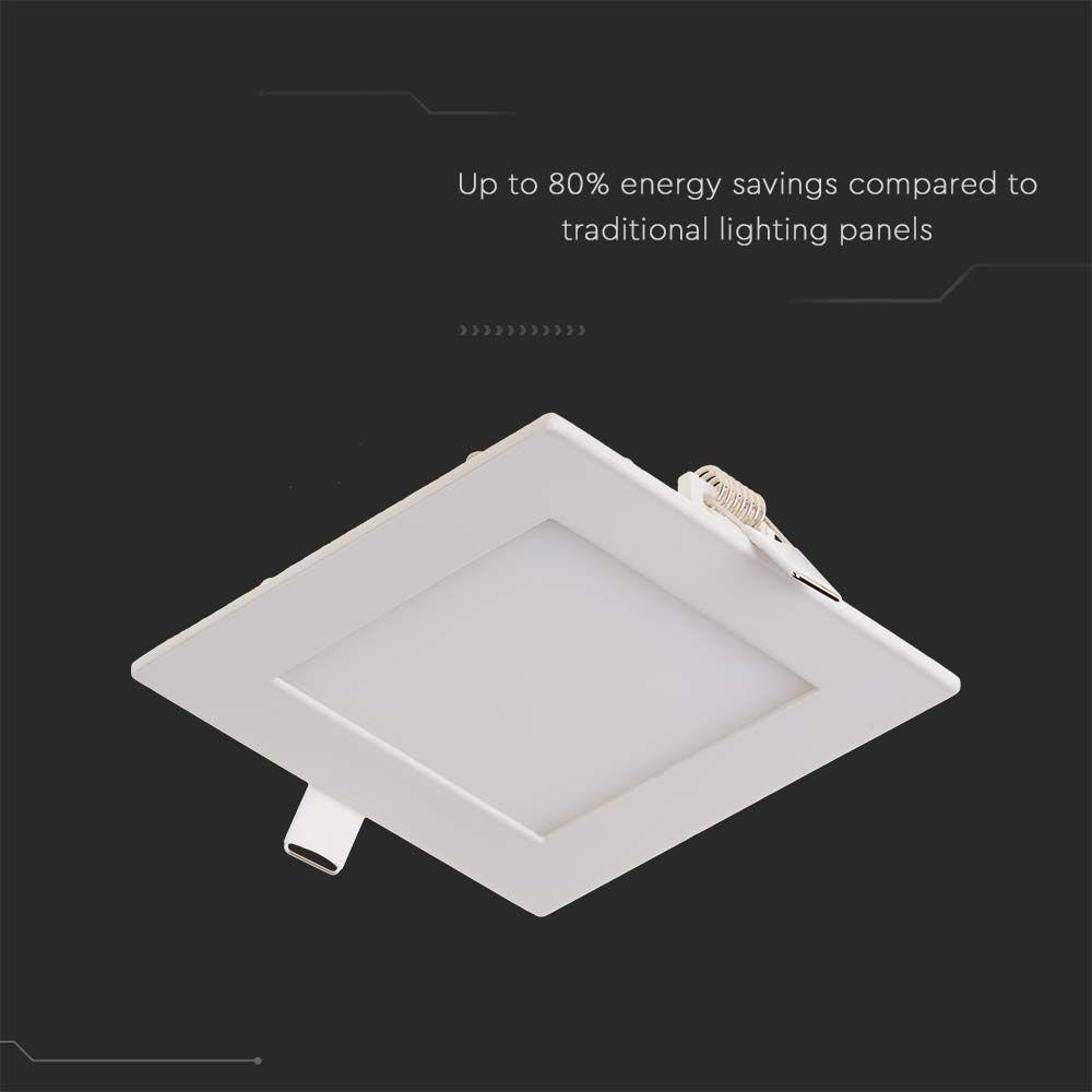 6W Panel LED, Barwa:6400K, Kwadratowa, VTAC, SKU 214865