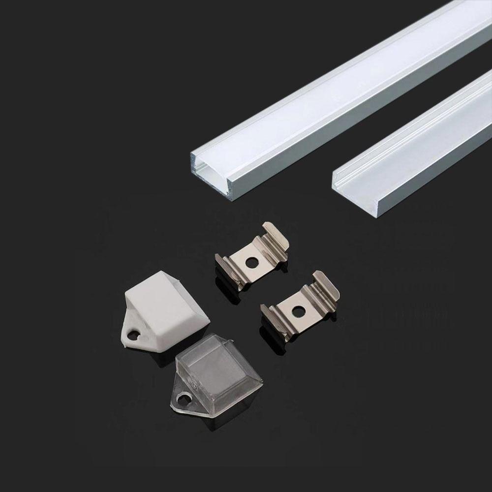 VT-9327 MOUNTING KIT WITH DIFFUSER FOR LED STRIP SURFACE 2000X15.55X5.9MM SILVER