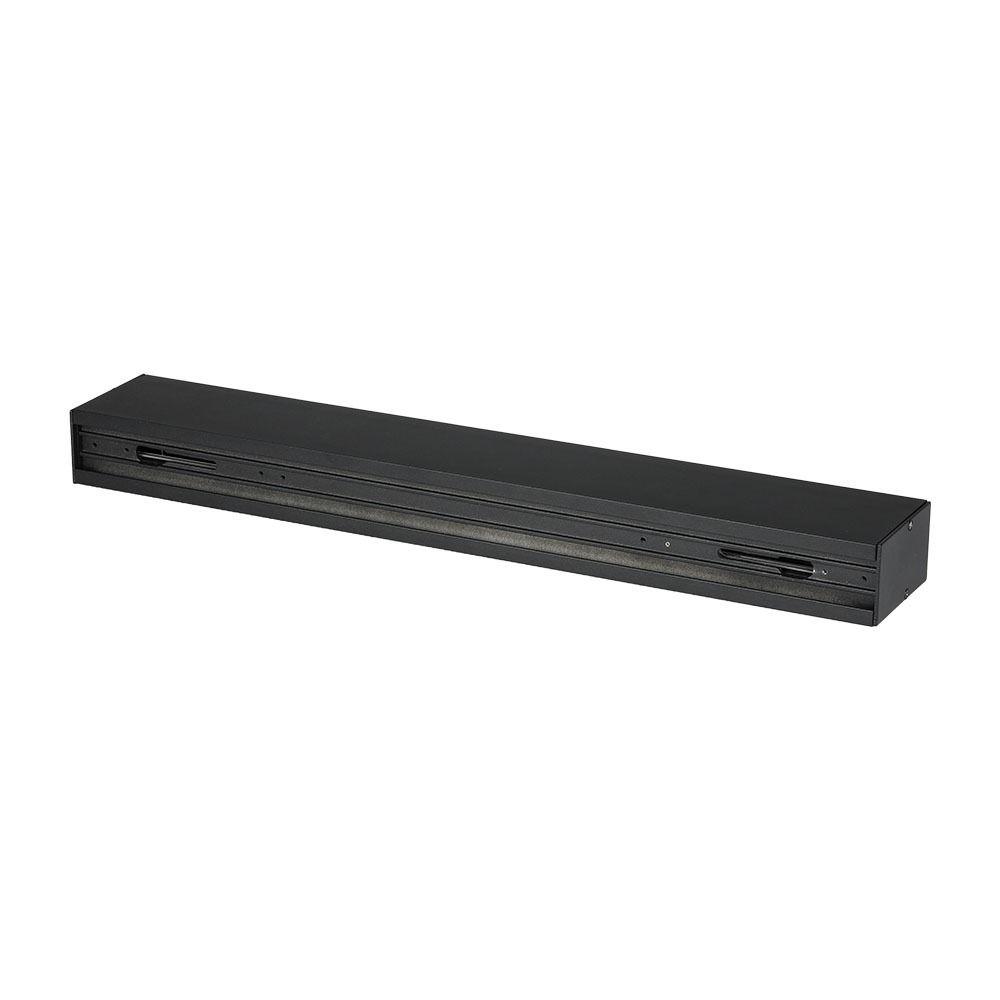 RECESSED ALUMINIUM TRACK RAIL FOR MAGNETIC TRACKLIGHTS-BLACK-2m