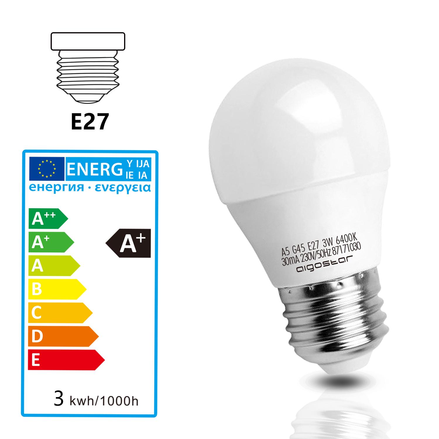 LED E27 G45 3W Światło dzienne