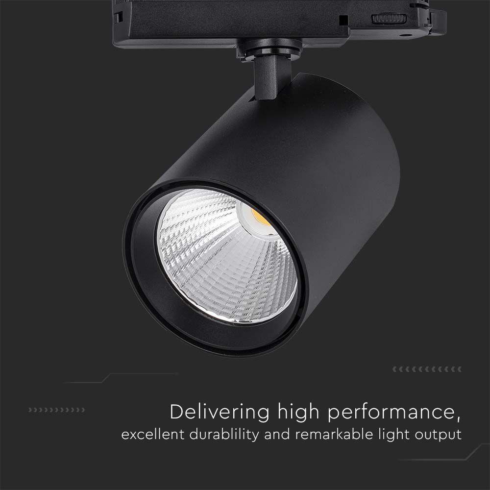 VT-4235 35W LED TRACK LIGHT ALUMINUM 4000K BLACK BODY