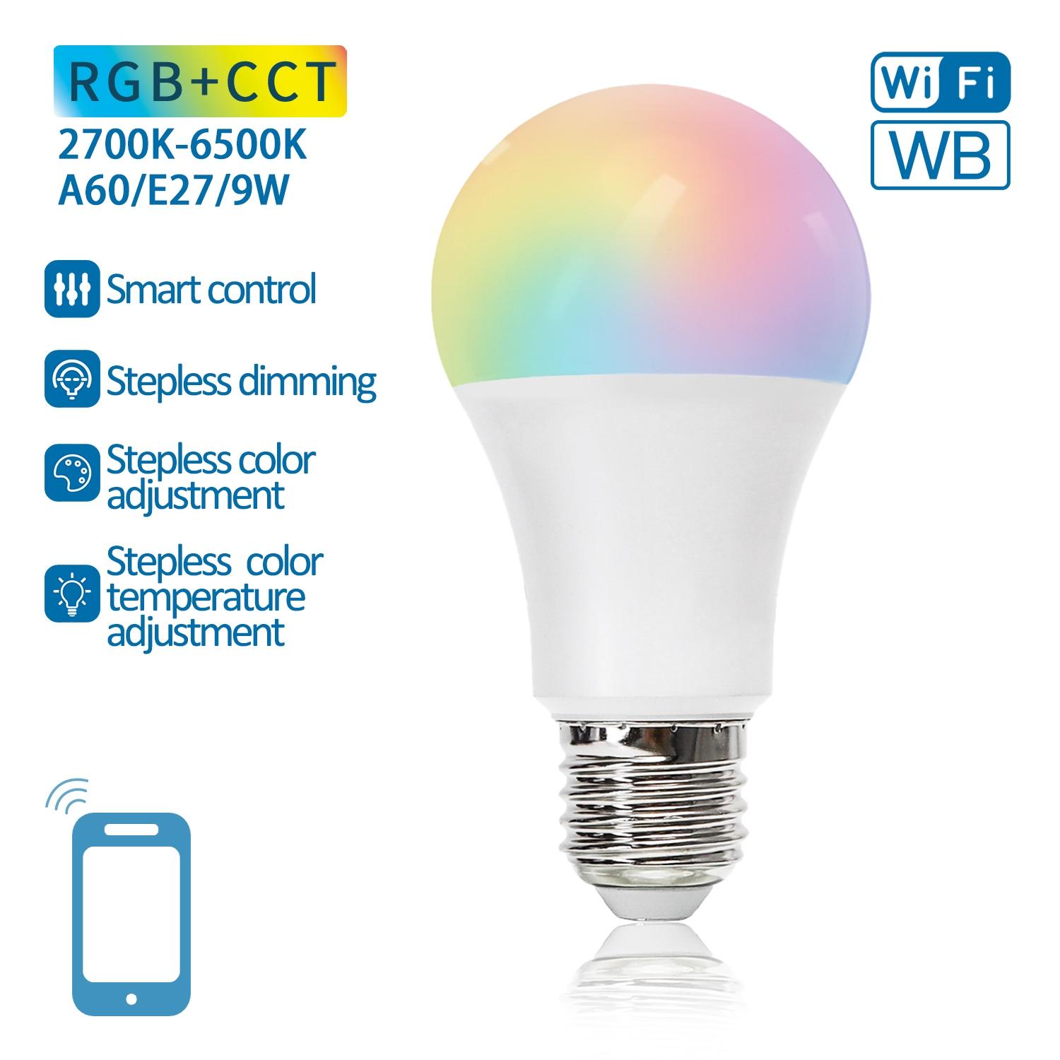 Inteligentna żarówka LED WB A60 E27 Wi-Fi 9W