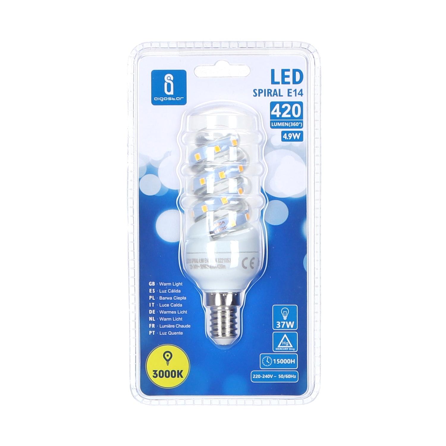 LED E14 4.9W Spiral tube