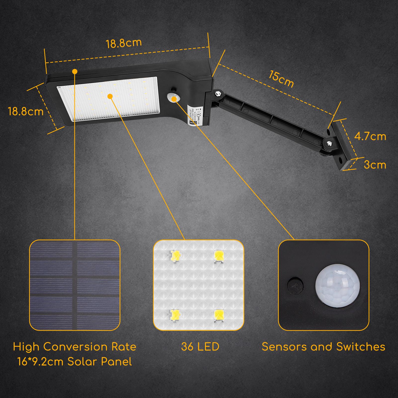 Lampa uliczna/Street Light z czujnikiem- solarna 20W 6500K