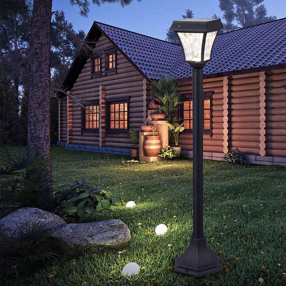 VT-984 LED SOLAR LAWN LAMP CCT 3IN1 MATT BLACK BODY