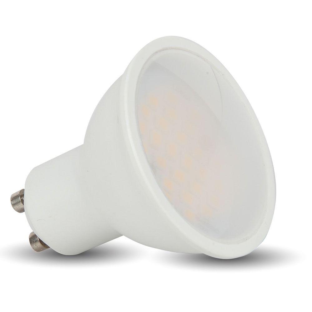 VT-2887D 7W LED PLASTIC SPOTLIGHT-MILKY COVER 6000K 110'D GU10 DIMMABLE