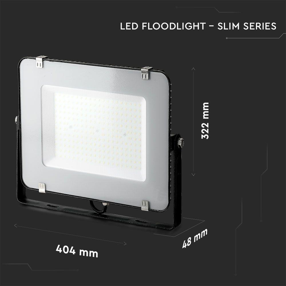 VT-156 150W SMD FLOODLIGHT SAMSUNG CHIP 4000K BLACK BODY GREY GLASS