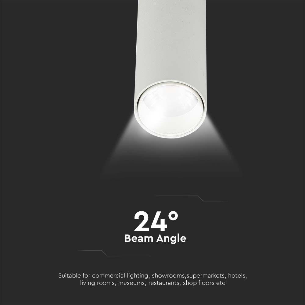 7W Lampa LED na szynoprzewód, Chip Samsung, Barwa: 4000K, 5 lat gwarancji, Obudowa: Biała , VTAC, SKU 21351