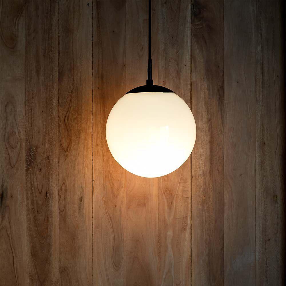 VT-1226 CEILING HANGING LAMP(1*E27)-MATT BLACK-OPAL PLASTI C BALL