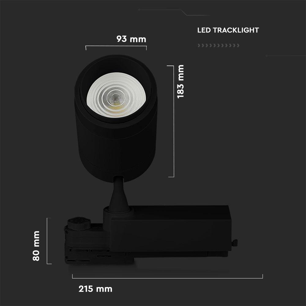 VT-7735 35W SMART LED TRACKLIGHT (DIMMABLE VIA APP) CCT(3IN1)-BLACK BODY