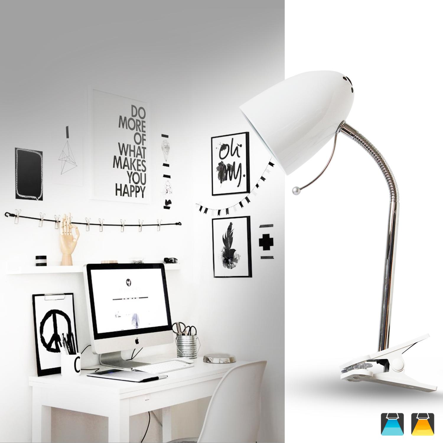 Clip Table Lamp (Without Light Source ) White E27