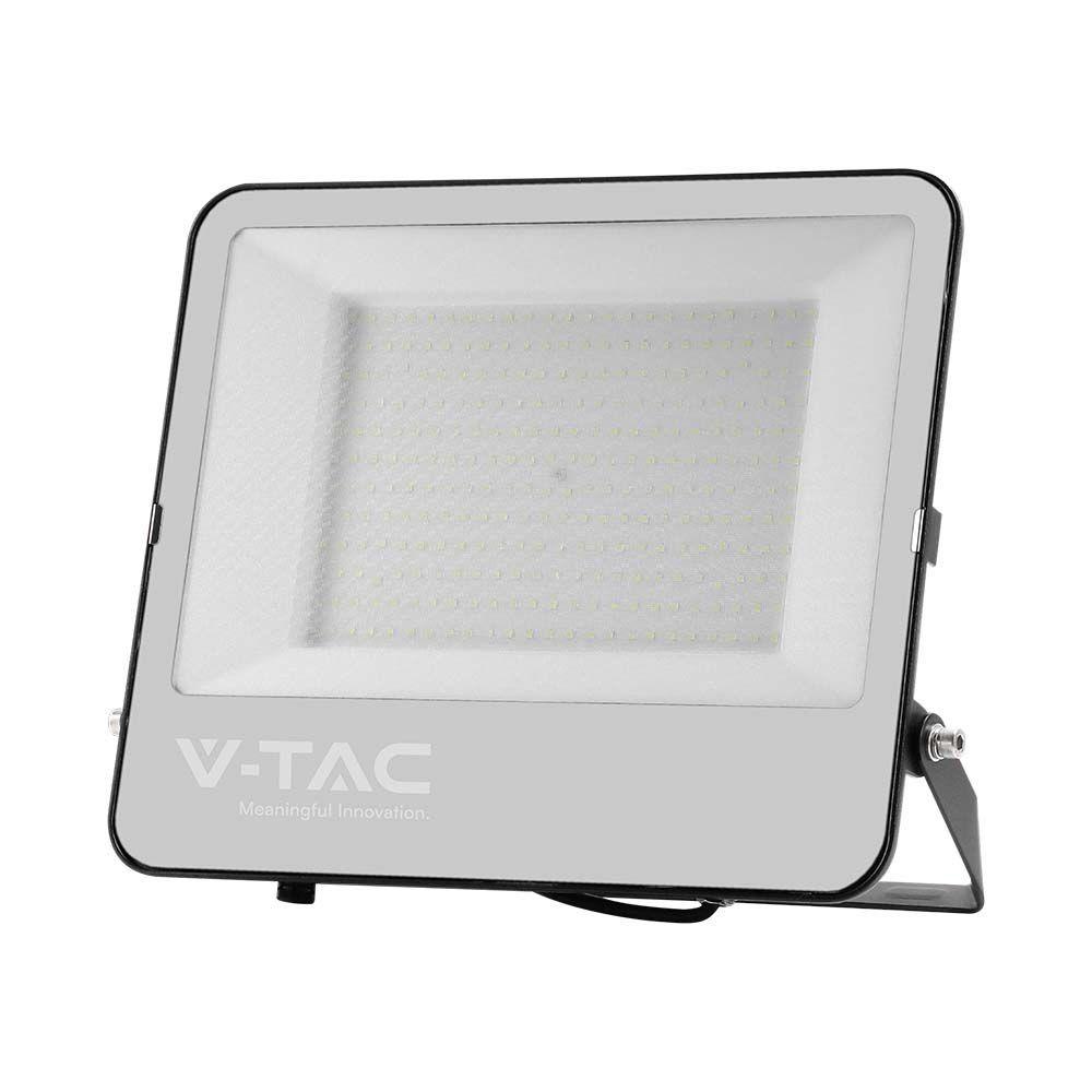 VT-44205 200W LED FLOODLIGHT 4000K BLACK BODY GREY GLASS 185LM/W