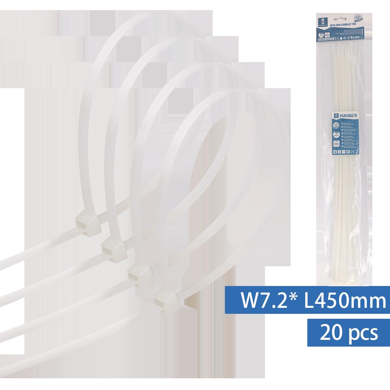 Nylon Cable Ties W7.2*L450mm White